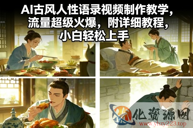 AI古风人性语录视频制作教学，流量超级火爆，附详细教程，小白轻松上手