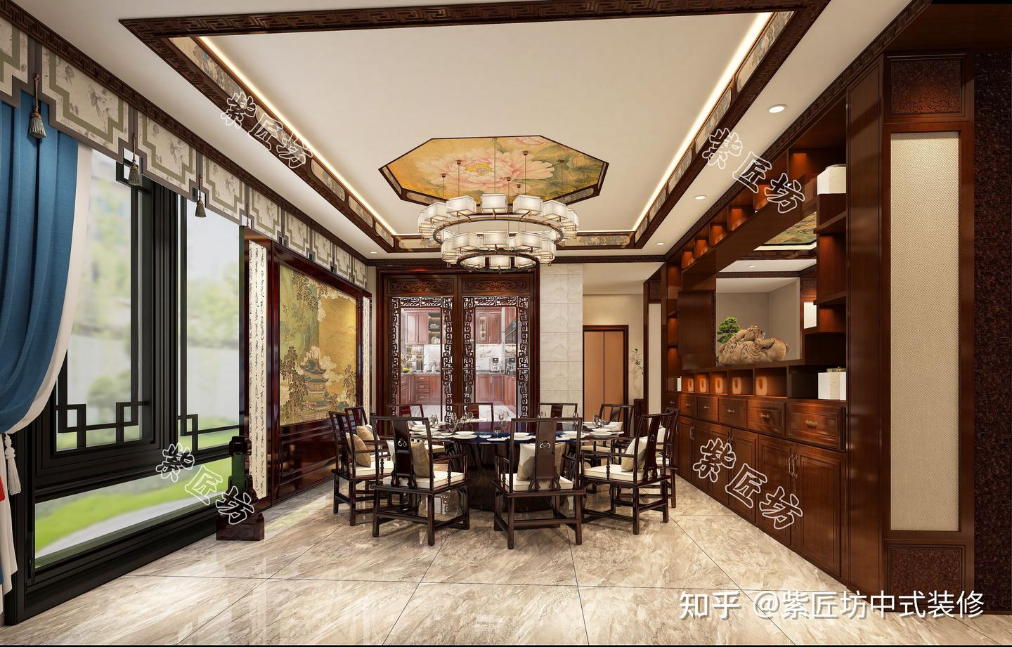 石家庄500㎡自建房装修 | 谁不想拥有一套这样的中式装修别墅？ - 知乎