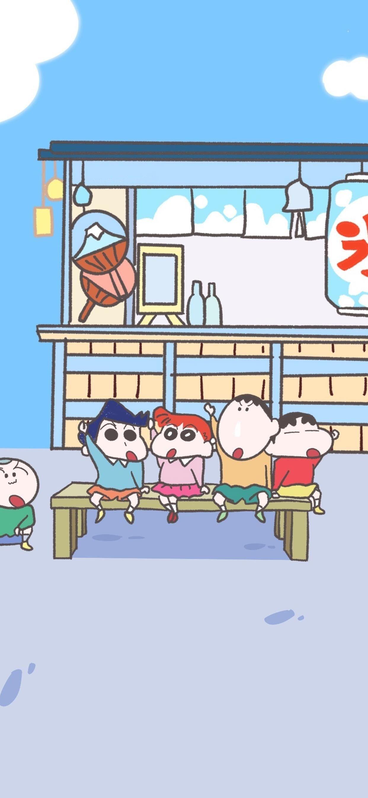 有什有蜡笔小新春日部防卫队的壁纸清新一点的