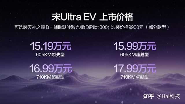 售15.19万-17.99万元,比亚迪宋Ultra EV开启B级SUV闪充时代