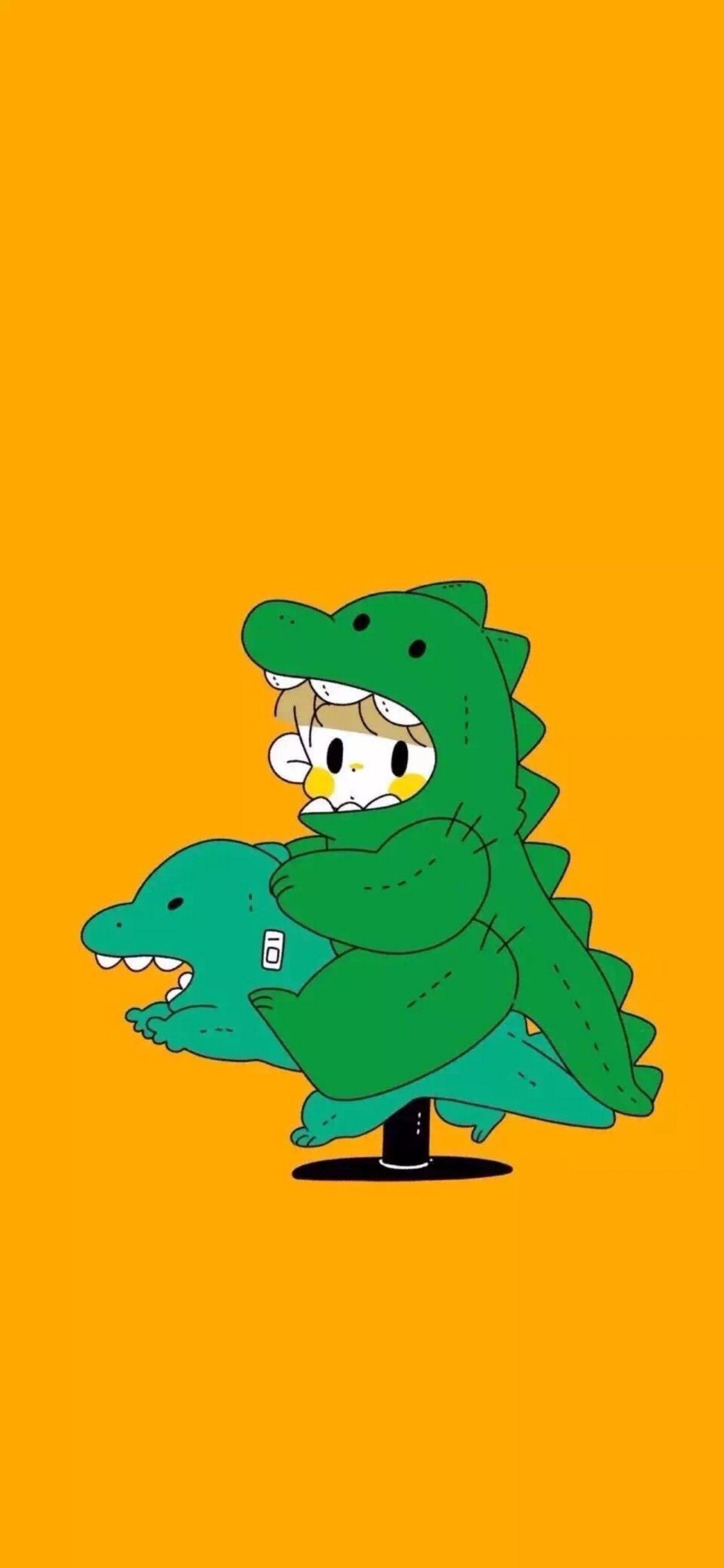 有没有可爱的绿色小恐龙的壁纸. - 知乎