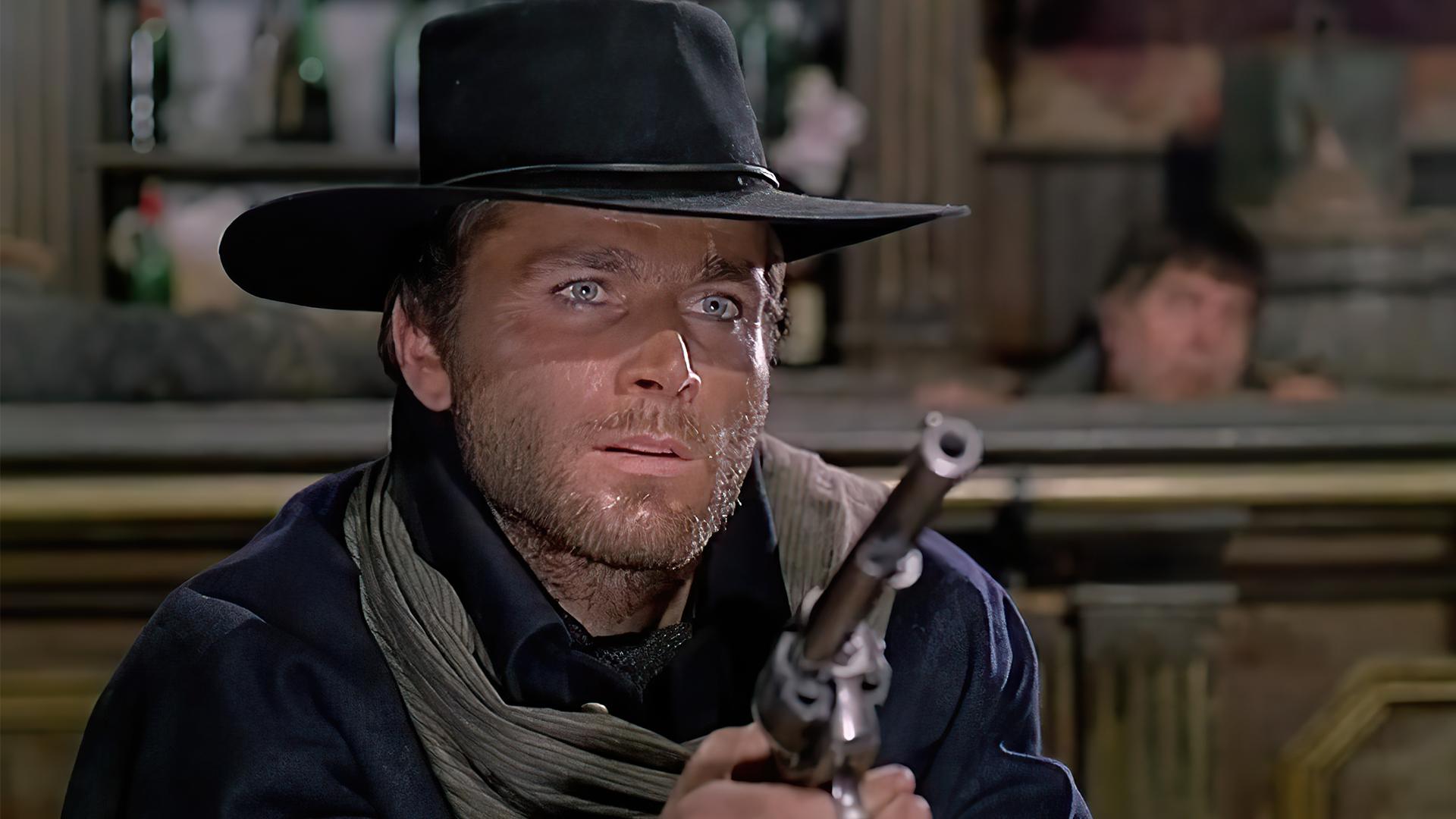 姜戈意大利经典西部电影神枪手姜戈拖着棺材只为复仇