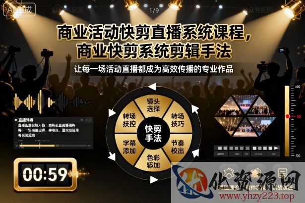 商业活动快剪直播系统课程，商业快剪系统剪辑手法