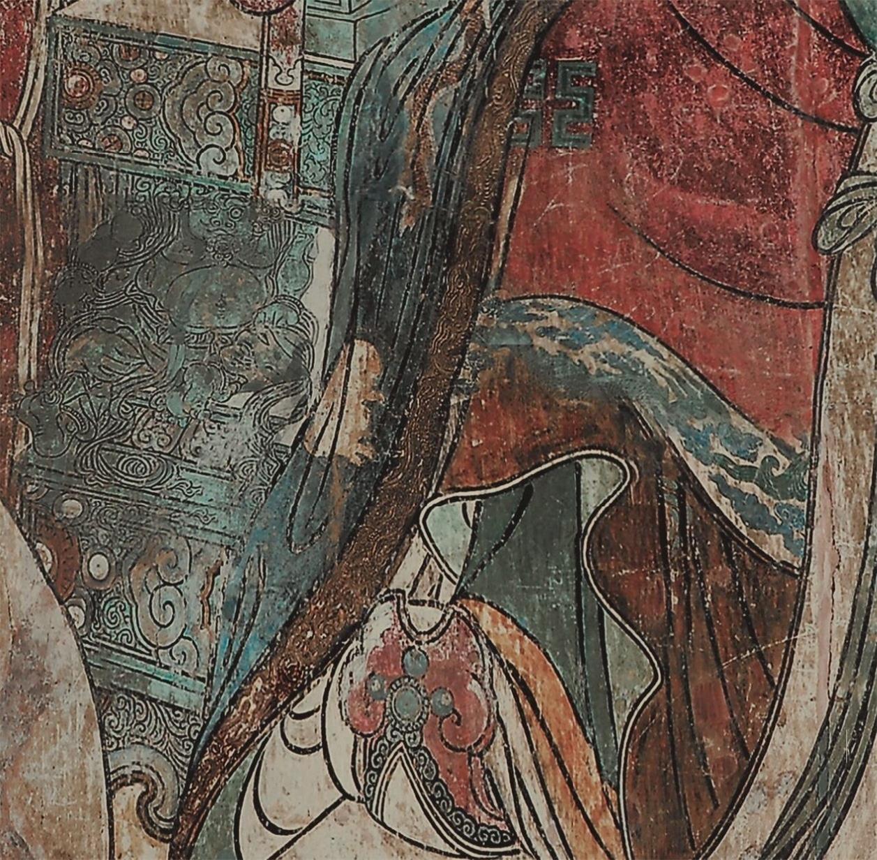 山西永乐宫三清殿-元代壁画《朝元图》:290位神仙,浩荡朝拜道祖,满壁风生星起(2)玉皇大帝【高清超大图】 - 知乎