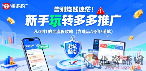 告别烧钱迷茫！新手玩转多多推广：从0到1的全流程攻略（含选品/出价/避坑）