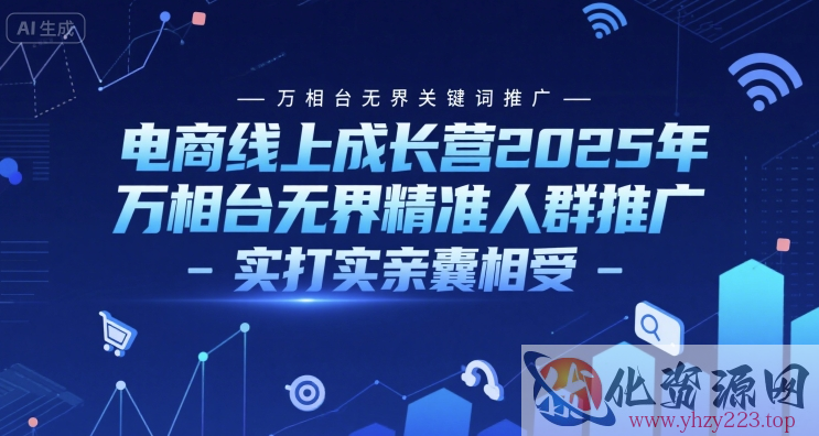 电商线上成长营2025年，万相台无界关键词推广-万相台无界精准人群推广-实打实亲囊相受