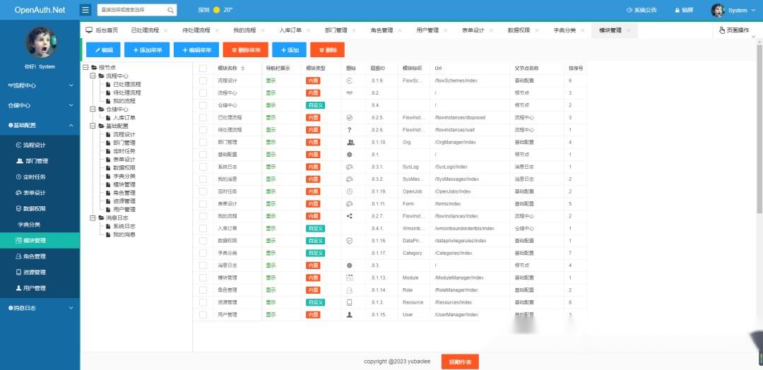 开源管理系统