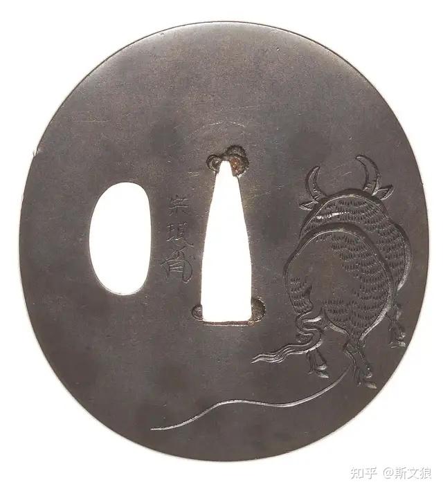 金具　目贯 金工美術　一松斎　在銘　　武士　古美術骨董 日本刀装具的种类和流派- 知乎