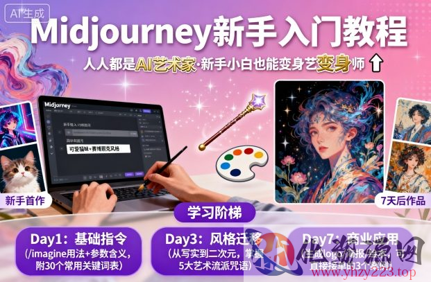 midjourney新手入门教程：人人都是AI艺术家，新手小白也能变身艺术大师