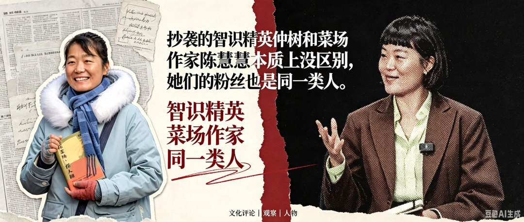 抄袭的智识精英仲树和菜场作家陈慧本质上没区别，她们的粉丝也是同一类人。 - 知乎