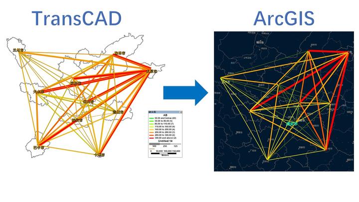 【可视化】在TransCAD中生成美观的OD线并导入到ArcGIS中 - 知乎