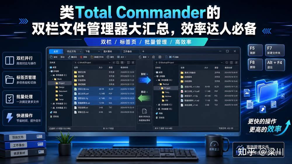 类Total Commander的双栏文件管理器大汇总,效率达人必备