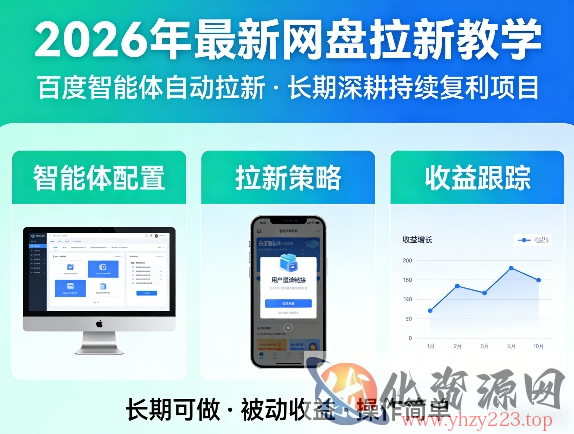 2026年最新网盘拉新教学（百度智能体自动拉新）,一个可以长期深耕、持续复利的项目