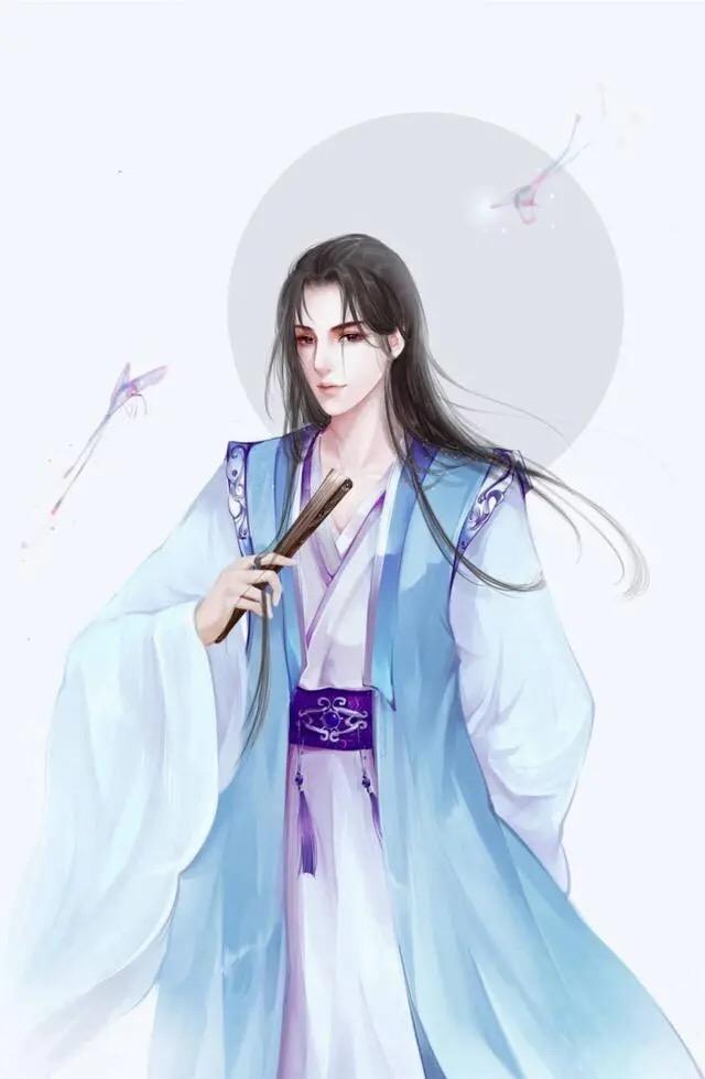找一张白衣执扇书生的古风动漫头像
