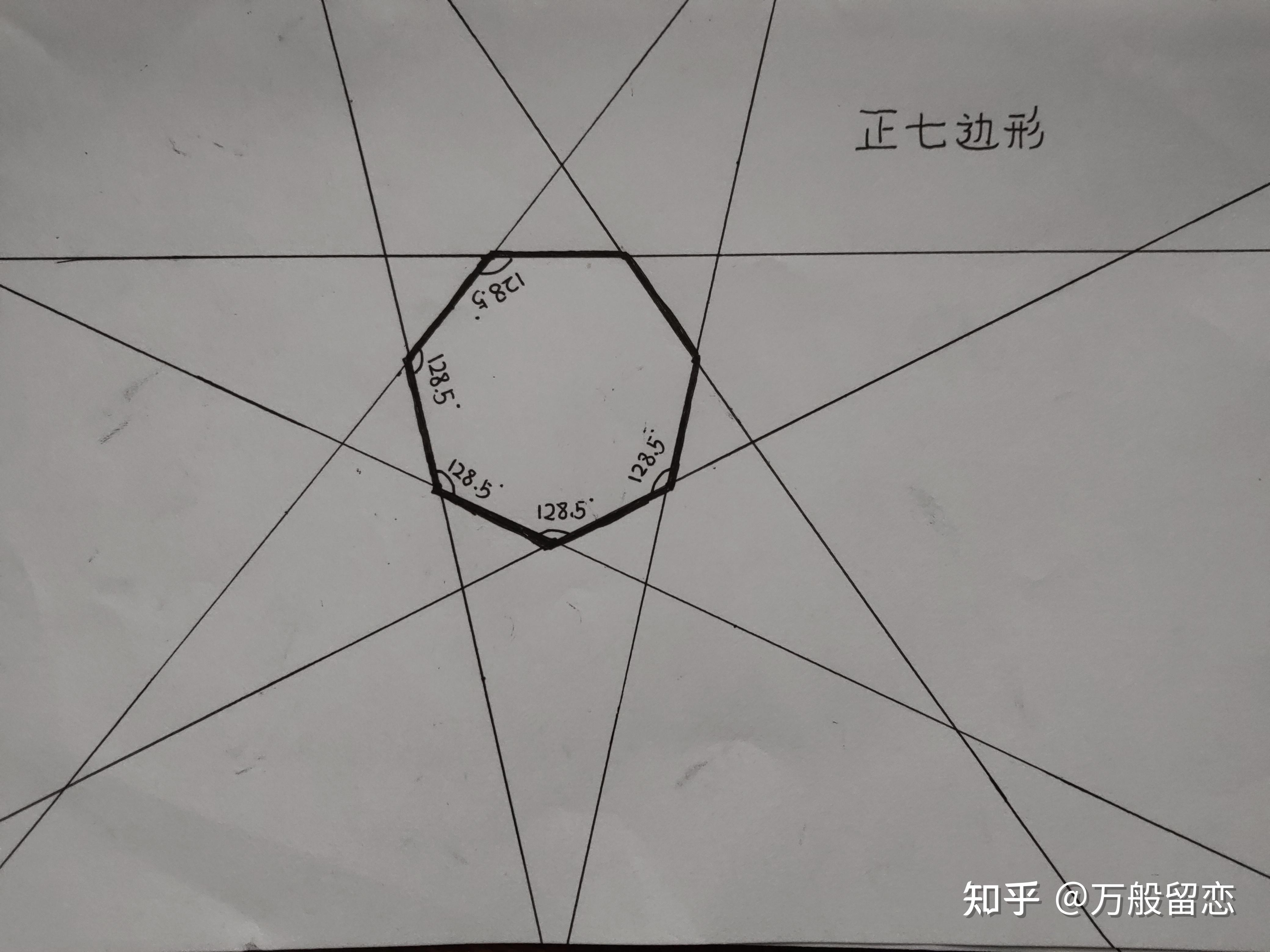 正七边形怎么画?