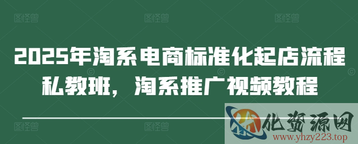 2025年淘系电商标准化起店流程私教班，淘系推广视频教程