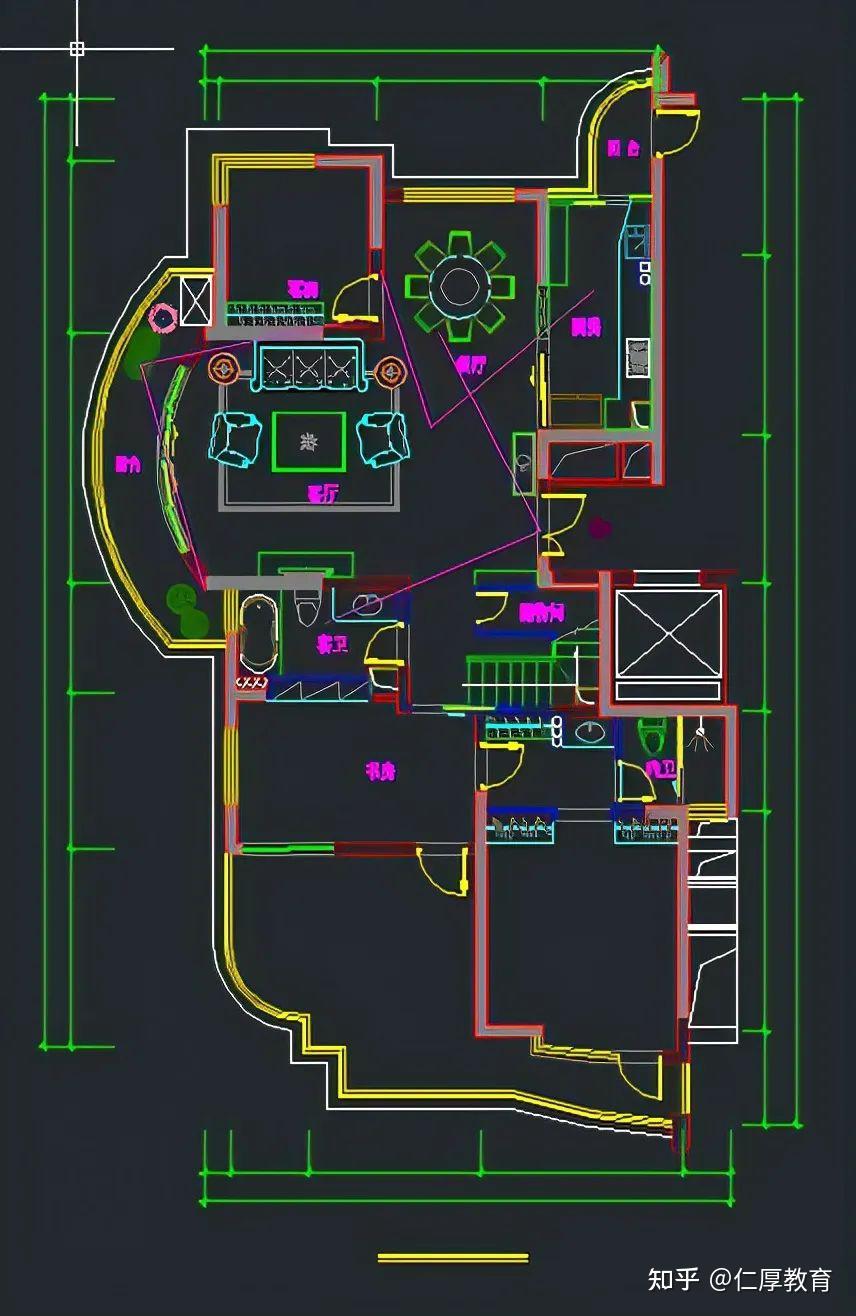 『超全』100套完整室内设计家装CAD施工图（附效果图） - 知乎