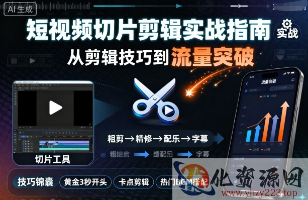 短视频切片剪辑实战指南，从剪辑技巧到流量突破