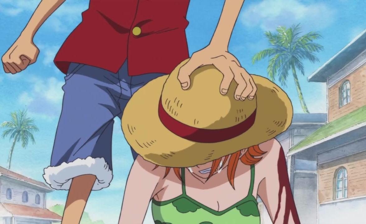 海贼王里路飞为什么要给娜美草帽