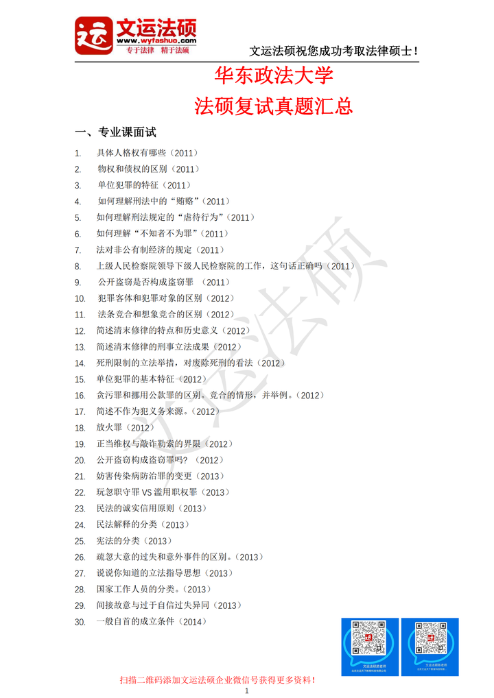 华东政法大学法硕复试真题汇总完整版 - 知乎