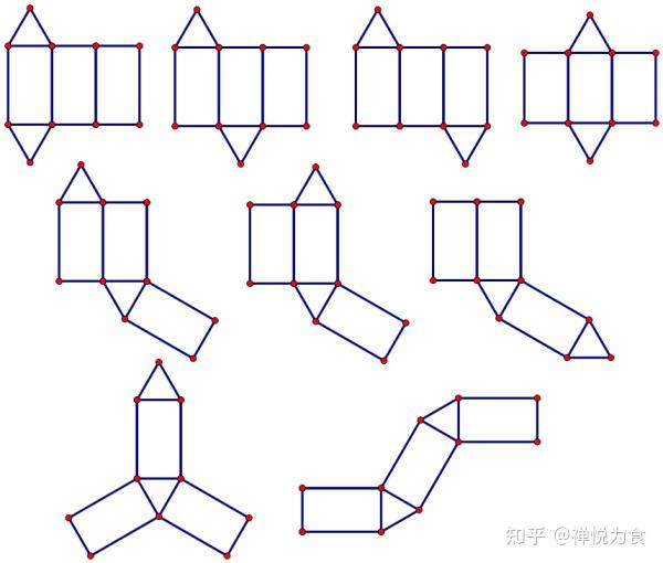 有没有三棱柱包装的展开图上下结构