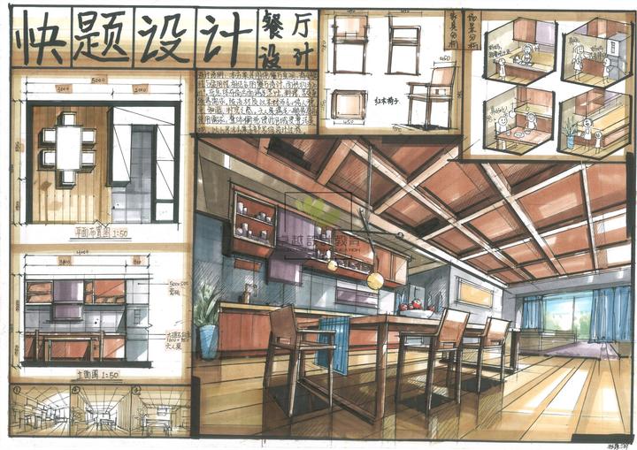 室内考研方案餐厅空间设计！ - 知乎