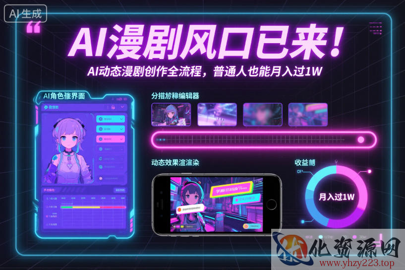 AI漫剧风口已来！AI动态漫剧创作全流程，普通人也能月入过1W