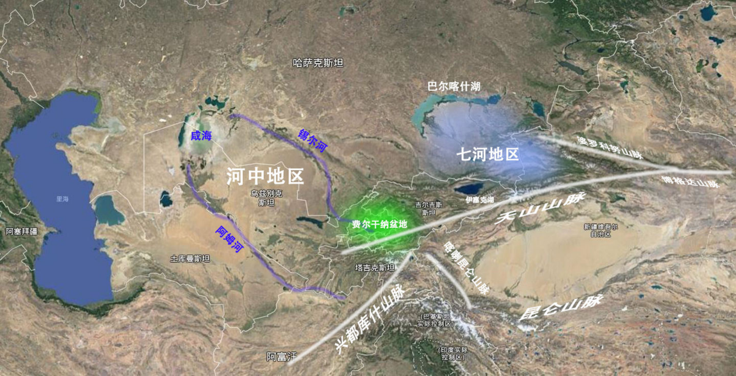 为什么中亚五国的首都(前首都)都距国境线这么近?
