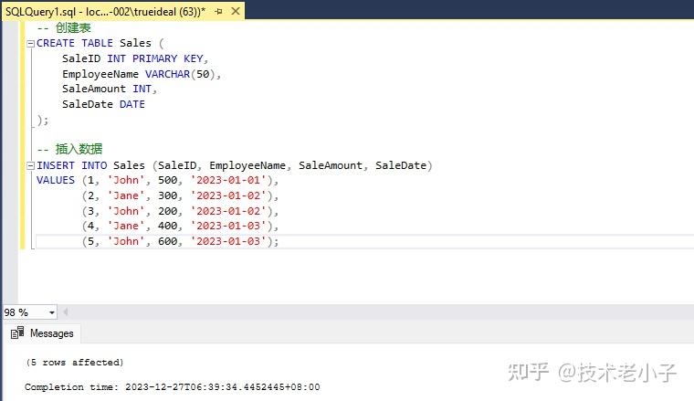 SQLSERVER 窗口函数(OVER子句、排名函数等) - 知乎