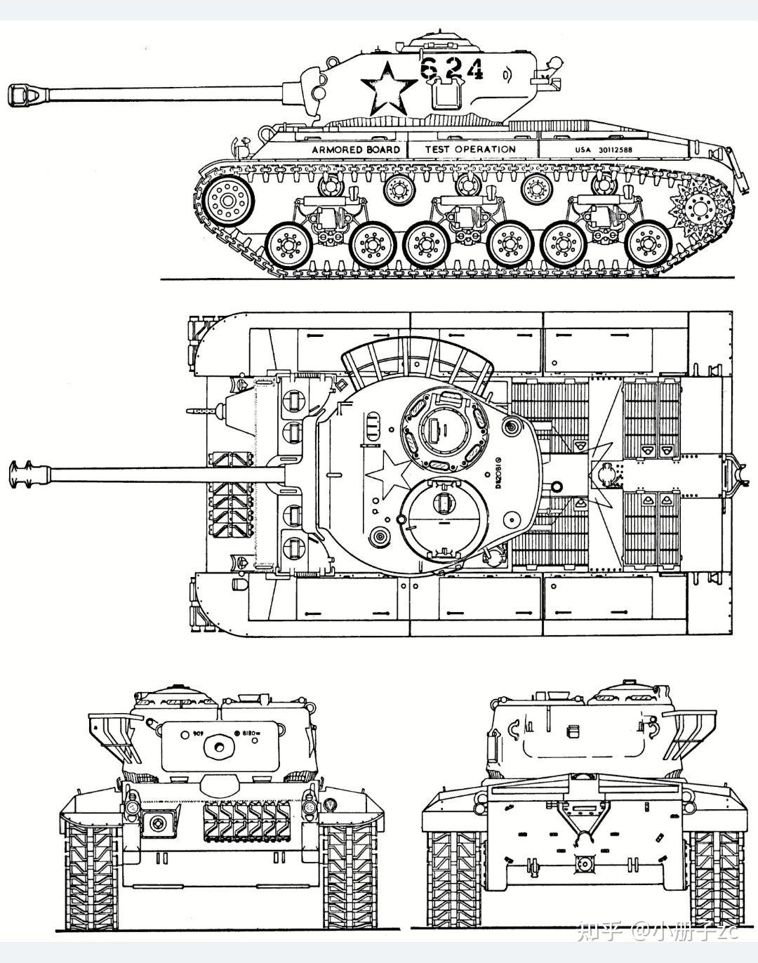 如何评价二战末期的美军m26潘兴坦克?