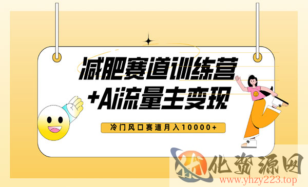 《全新减肥赛道AI流量主项目》小白轻松上手，月入10000+_wwz