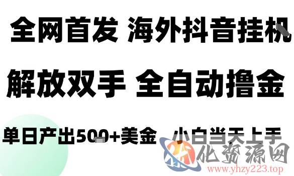 海外抖音无人直播，单日产出1.5k+，长期稳定，新手可玩，无脑操作【揭秘】