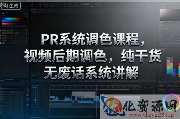 PR系统调色课程，视频后期调色，纯干货无废话系统讲解
