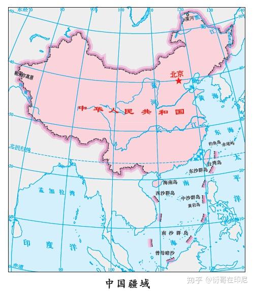 为什么中国跨纬度49度跨经度62度但南北距离5500km比东西距离5000km长