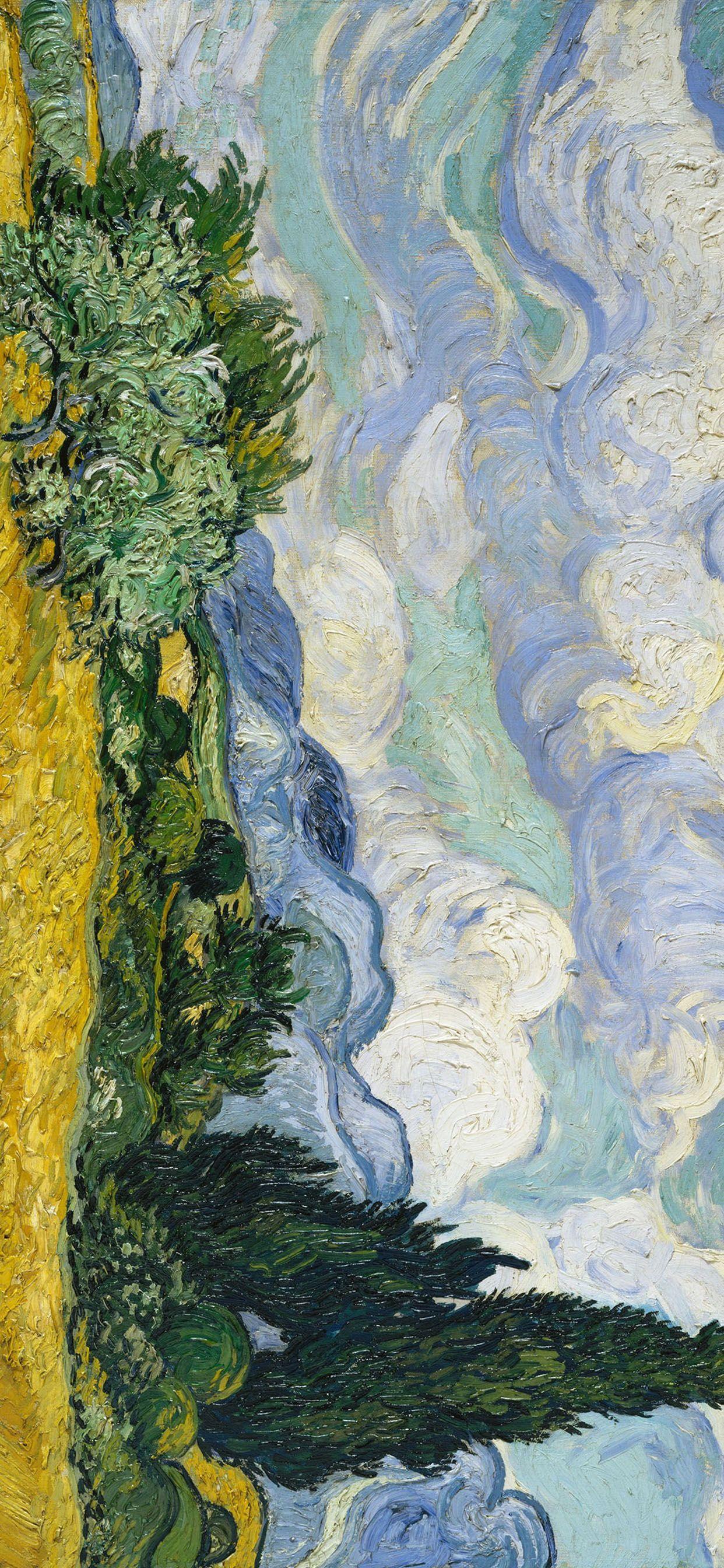 有没有人有梵高的画星夜的高清版最好来个竖屏的那种我想做个壁纸