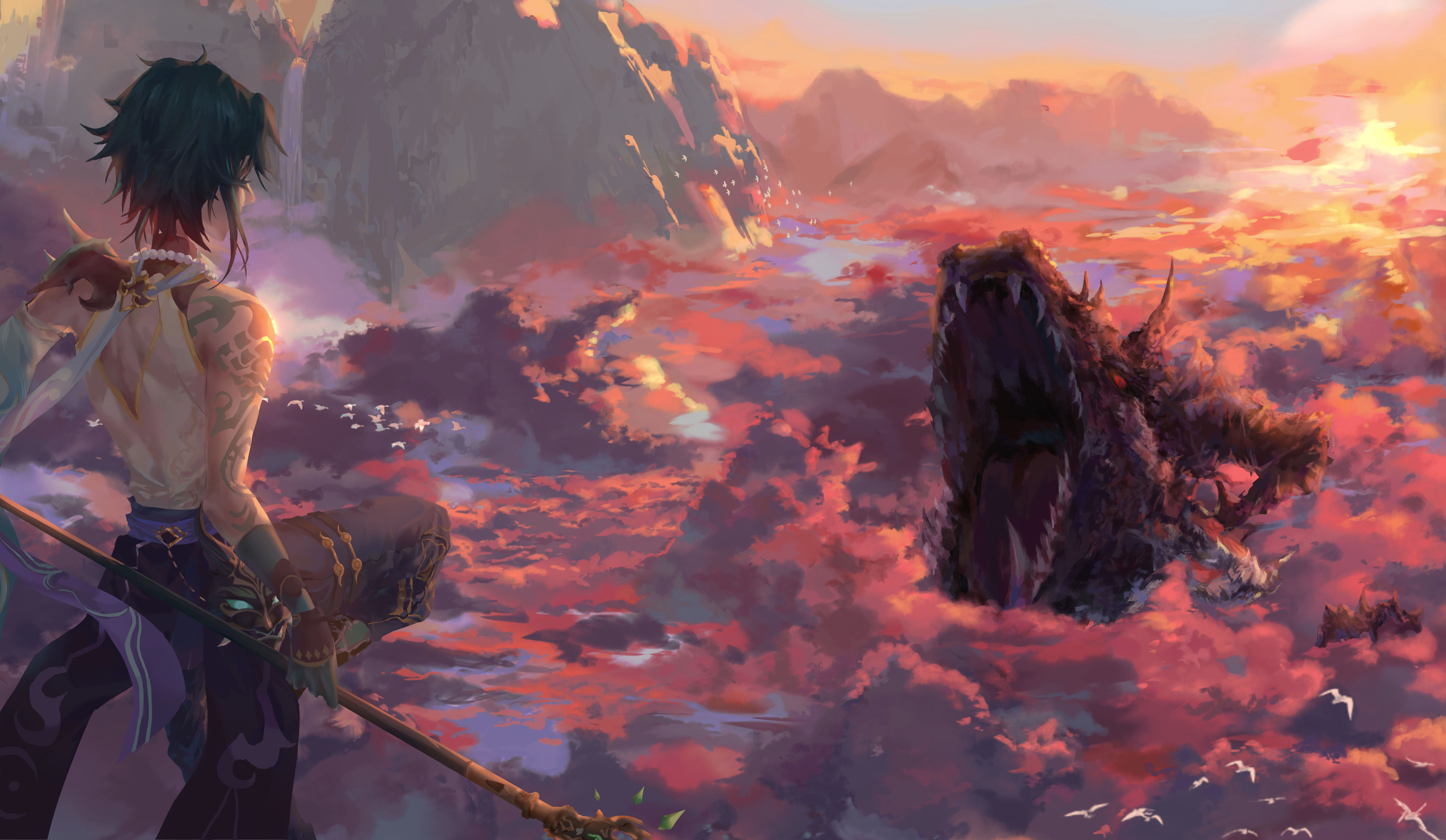 求原神魈高清美图无水印?