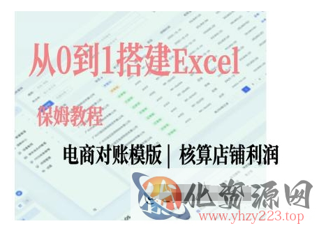 电商对账实操课从0到1搭建Excel电商对账模版