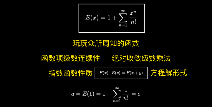 12.7 玩玩exp(x),假装咱不知道啥: 函数项级数连续性、级数乘法、指数函数性质、方程连续函数解、e.... - 知乎
