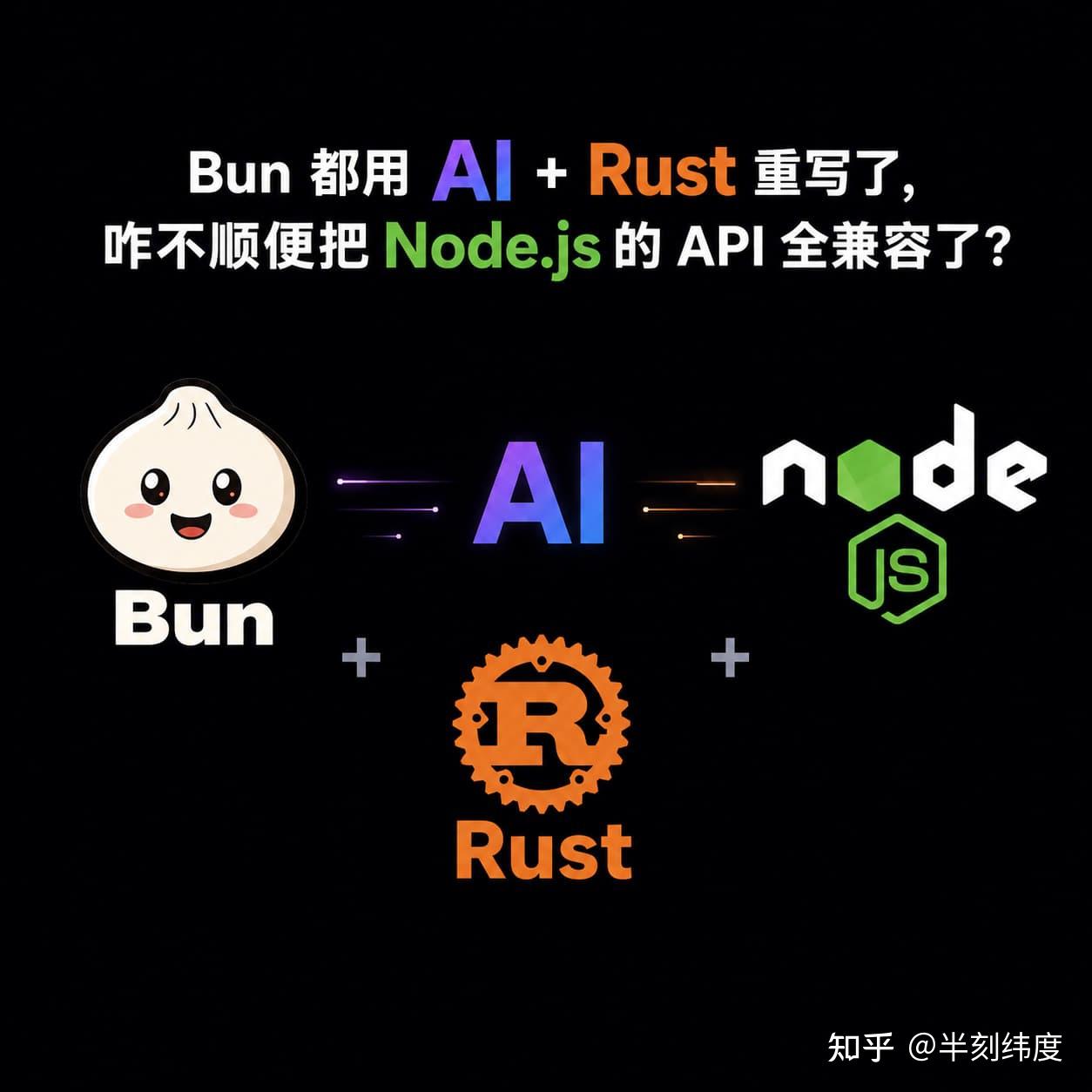Bun 都用 AI + Rust 重写了，咋不顺便把 Node.js 的 API 全兼容了？ - 知乎