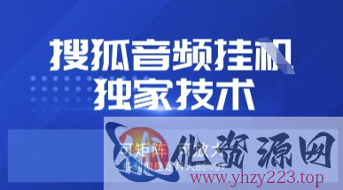 【搜狐音频挂G】独家技术，可矩阵可放大，红利期稳定月入8k【揭秘】