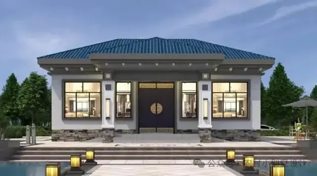 42套一层新中式别墅自建房,也霸气十足乡村一层养老农村别墅住宅 - 知乎