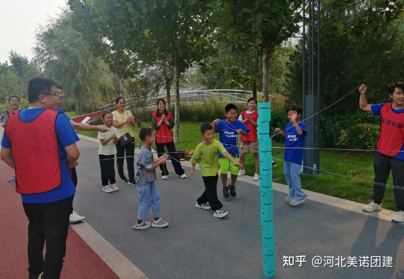 团建案例——石家庄拓展训练，医药公司30人石家庄体育公园半天亲子团建活动 - 知乎