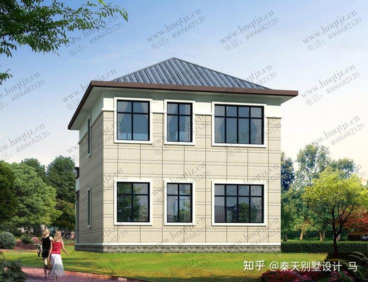 占地面积90平,二层农村自建小别墅设计图,经济实用造价低! - 知乎