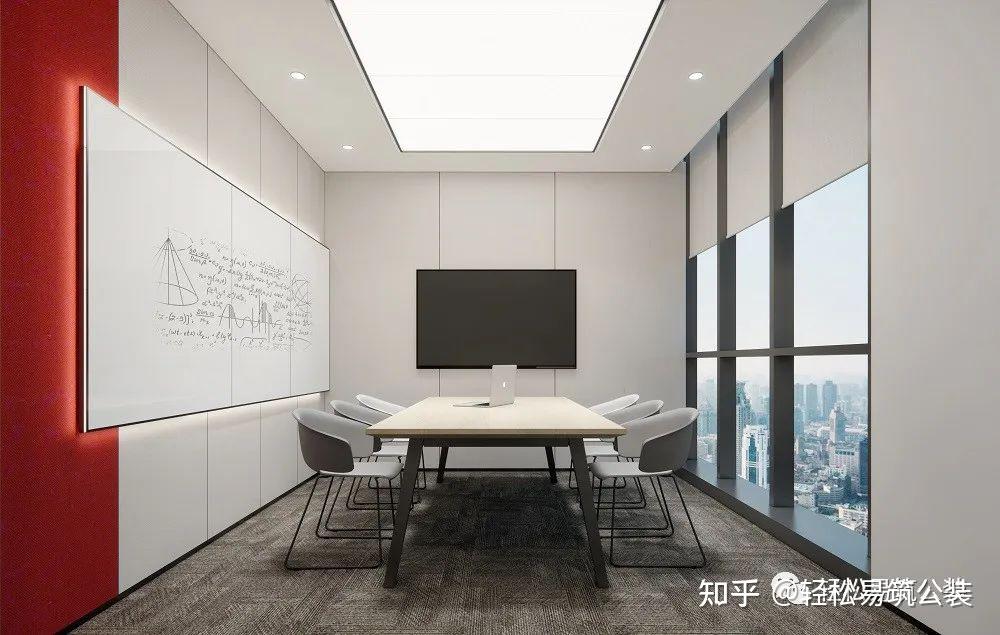 易筑设计|1100㎡人工智能企业，被logo色点亮的现代办公空间 - 知乎
