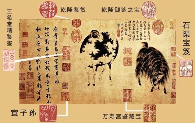 名家 冷枚　百子図 巻き絵 三希堂 御書房 乾隆皇帝印218cm *30cm 名家 冷枚 百子図 巻き絵 三希堂 御書房 乾隆皇帝印218cm *30cm