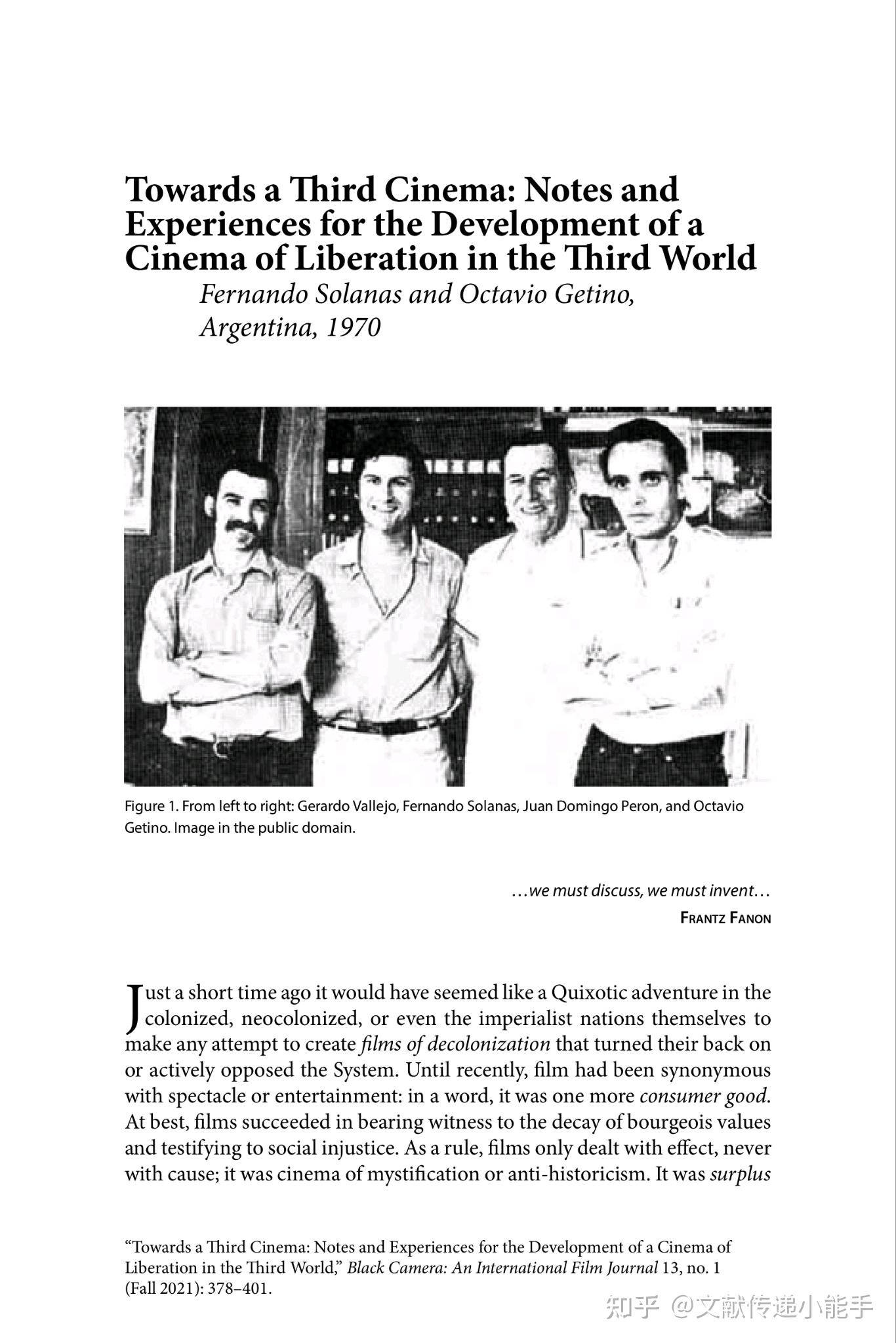 Towards a Third Cinema Notes and Experiences for the Development of a Cinema  of Liberation in the - 知乎
