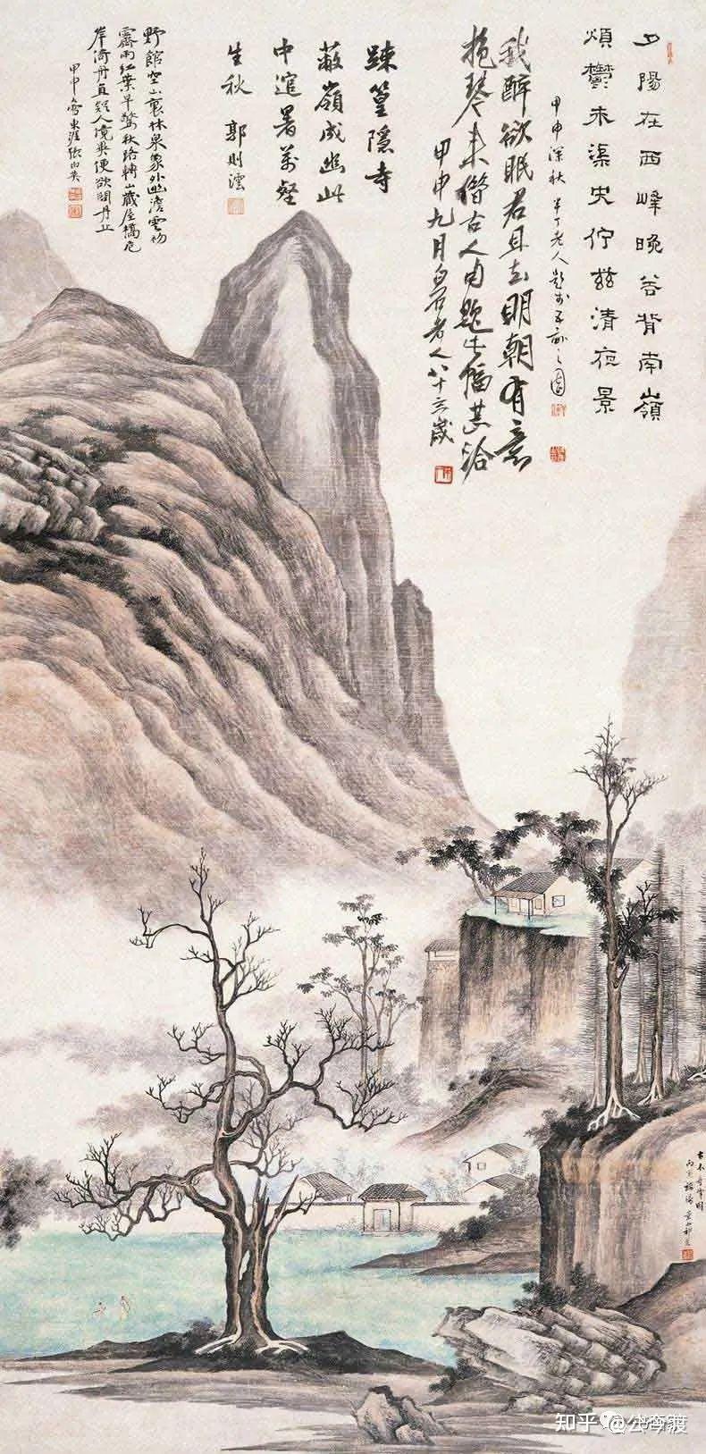 中国・唐画 井西居士 祁昆 山水画 書画 【公式通販】