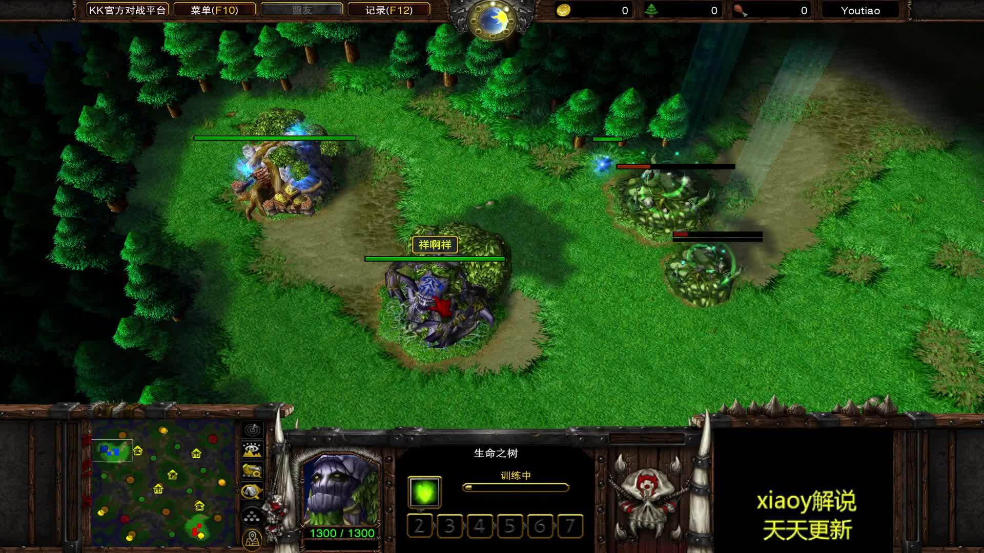 低估了骚扰的决心 魔兽争霸xiaoy解说fly 彩色