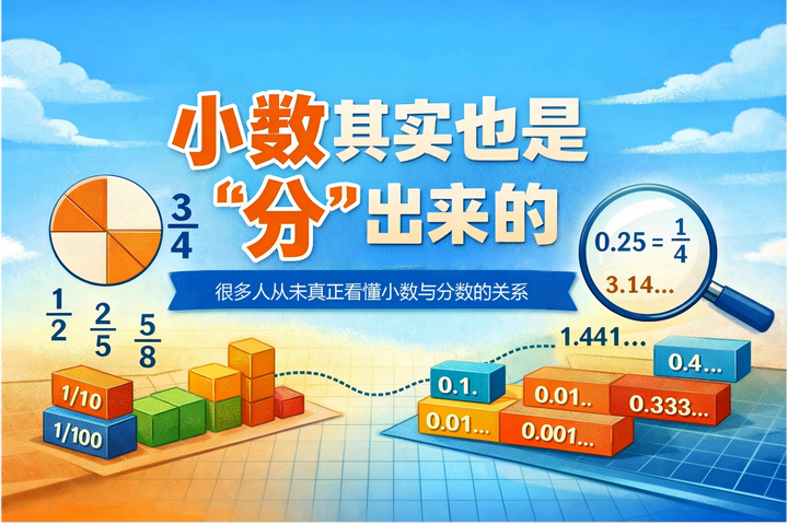 小数其实也是“分”出来的:很多人从没真正看懂小数与分数的关系 - 知乎