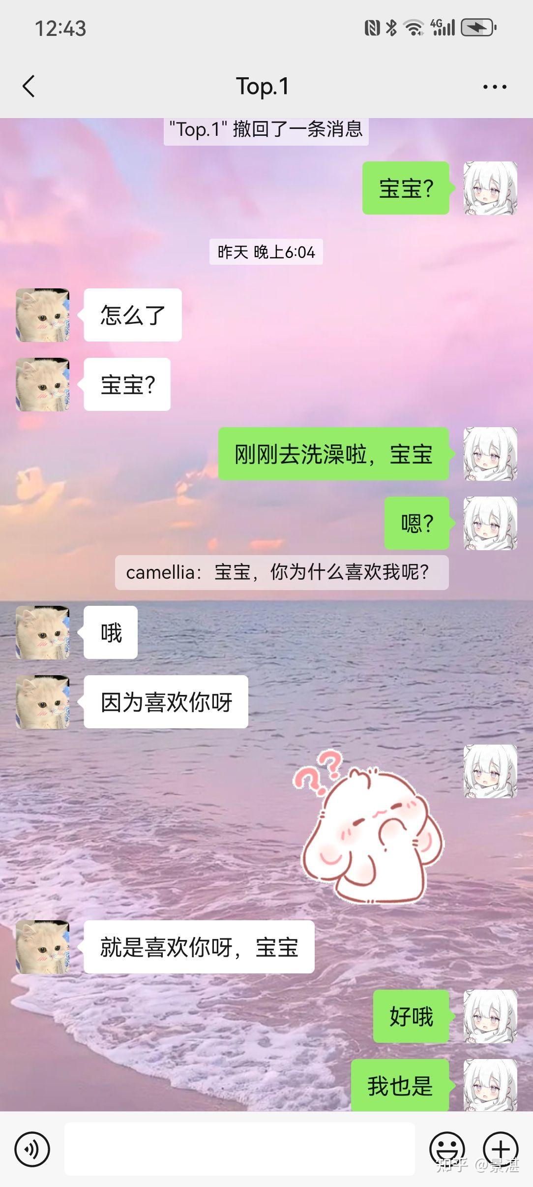 能发一张在暧昧期的聊天记录吗